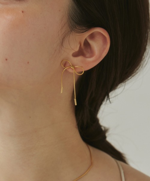 ciite' surgical stainless（シーテサージカルステンレス）の「【 金属アレルギー対応 】 リボンデザインピアス サージカルステンレス   (両耳用)（ピアス（両耳用）・レディース・シルバー/ゴールド・FREE）」の12枚目の写真