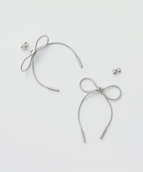 ciite' surgical stainless（シーテサージカルステンレス）の「【 金属アレルギー対応 】 リボンデザインピアス サージカルステンレス   (両耳用)（ピアス（両耳用）・レディース・シルバー/ゴールド・FREE）」の14枚目の写真