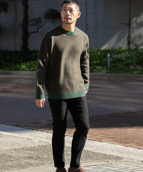 URBAN RESEARCH ROSSO MEN(アーバンリサーチロッソメン)の「『XLサイズあり』ヘリンボーン柄クルーネックニット(ニット/セーター・メンズ・カーキ/アイボリー/ネイビー/グレー/ブラック・SMALL/MEDIUM/LARGE/X-LARGE)」の21枚目の写真