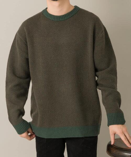 URBAN RESEARCH ROSSO MEN(アーバンリサーチロッソメン)の「『XLサイズあり』ヘリンボーン柄クルーネックニット(ニット/セーター・メンズ・カーキ/アイボリー/ネイビー/グレー/ブラック・SMALL/MEDIUM/LARGE/X-LARGE)」の17枚目の写真