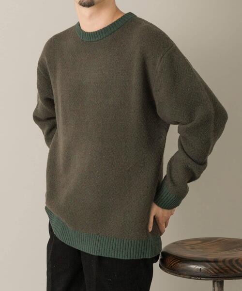 URBAN RESEARCH ROSSO MEN(アーバンリサーチロッソメン)の「『XLサイズあり』ヘリンボーン柄クルーネックニット(ニット/セーター・メンズ・カーキ/アイボリー/ネイビー/グレー/ブラック・SMALL/MEDIUM/LARGE/X-LARGE)」の16枚目の写真