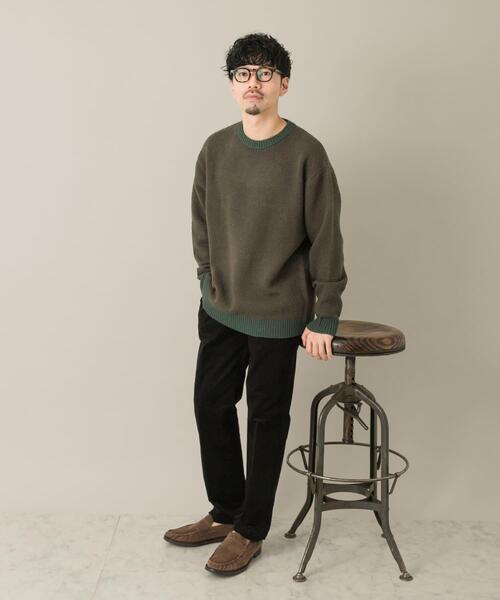 URBAN RESEARCH ROSSO MEN(アーバンリサーチロッソメン)の「『XLサイズあり』ヘリンボーン柄クルーネックニット(ニット/セーター・メンズ・カーキ/アイボリー/ネイビー/グレー/ブラック・SMALL/MEDIUM/LARGE/X-LARGE)」の12枚目の写真