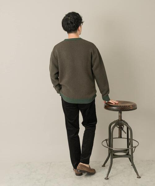 URBAN RESEARCH ROSSO MEN(アーバンリサーチロッソメン)の「『XLサイズあり』ヘリンボーン柄クルーネックニット(ニット/セーター・メンズ・カーキ/アイボリー/ネイビー/グレー/ブラック・SMALL/MEDIUM/LARGE/X-LARGE)」の6枚目の写真