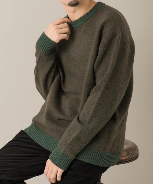 URBAN RESEARCH ROSSO MEN(アーバンリサーチロッソメン)の「『XLサイズあり』ヘリンボーン柄クルーネックニット(ニット/セーター・メンズ・カーキ/アイボリー/ネイビー/グレー/ブラック・SMALL/MEDIUM/LARGE/X-LARGE)」の8枚目の写真