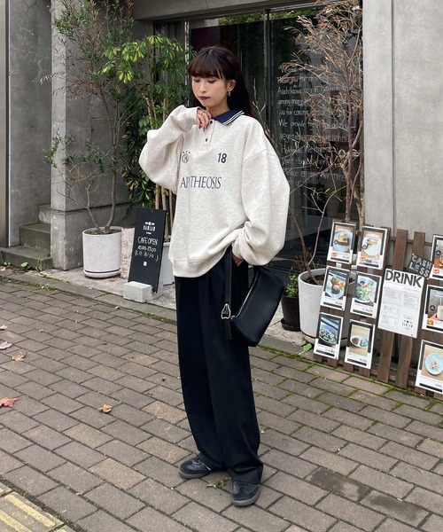 セール】襟付きゲームロゴVネックスウェット（スウェット）｜Chillfar