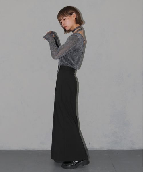 sheller シェリエ　ボウタイニットトップス　セーター　ニット 白 KNIT – shéller / シェリエ