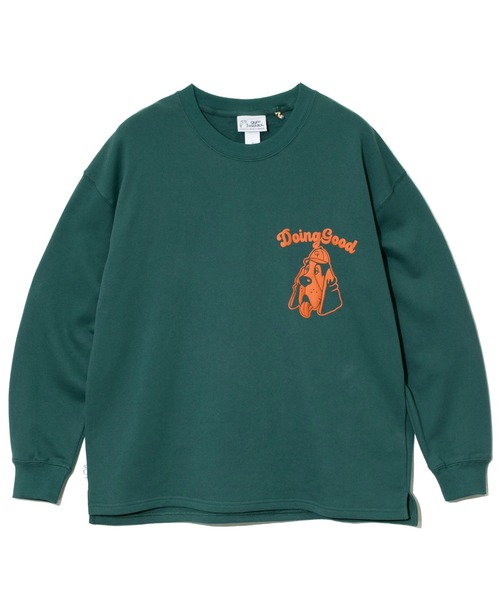 go slow caravan(ゴースローキャラバン)の「gym master/ジムマスター 10.3oz Doing Good スウットビッグTee(スウェット・メンズ・グリーン/ホワイト/杢グレー・X-LARGE/LARGE/MEDIUM)」の4枚目の写真