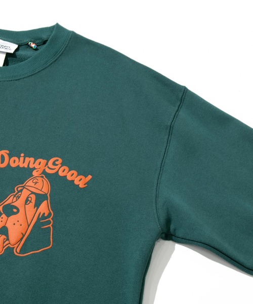 go slow caravan(ゴースローキャラバン)の「gym master/ジムマスター 10.3oz Doing Good スウットビッグTee(スウェット・メンズ・グリーン/ホワイト/杢グレー・X-LARGE/LARGE/MEDIUM)」の7枚目の写真