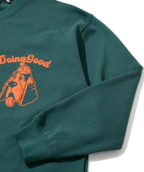 go slow caravan(ゴースローキャラバン)の「gym master/ジムマスター 10.3oz Doing Good スウットビッグTee(スウェット・メンズ・グリーン/ホワイト/杢グレー・X-LARGE/LARGE/MEDIUM)」の8枚目の写真