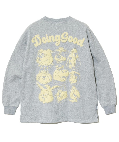 go slow caravan(ゴースローキャラバン)の「gym master/ジムマスター 10.3oz Doing Good スウットビッグTee(スウェット・メンズ・グリーン/ホワイト/杢グレー・X-LARGE/LARGE/MEDIUM)」の17枚目の写真