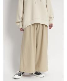 ウールライクタックワイドパンツ(セットアップ可)