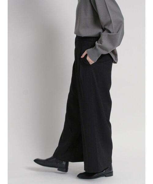 sm2rhythm（サマンサモスモスリズム）の「ウールライクタックワイドパンツ(セットアップ可)（その他パンツ・レディース・ブラック/ベージュ/グレー・L/M）」の7枚目の写真