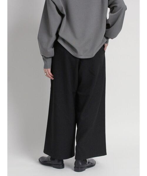 sm2rhythm（サマンサモスモスリズム）の「ウールライクタックワイドパンツ(セットアップ可)（その他パンツ・レディース・ブラック/ベージュ/グレー・L/M）」の8枚目の写真