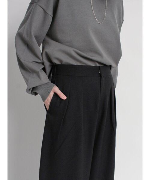 sm2rhythm（サマンサモスモスリズム）の「ウールライクタックワイドパンツ(セットアップ可)（その他パンツ・レディース・ブラック/ベージュ/グレー・L/M）」の9枚目の写真