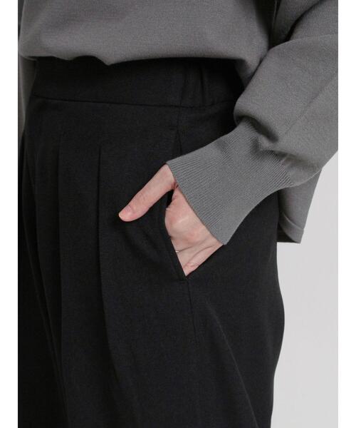 sm2rhythm（サマンサモスモスリズム）の「ウールライクタックワイドパンツ(セットアップ可)（その他パンツ・レディース・ブラック/ベージュ/グレー・L/M）」の10枚目の写真