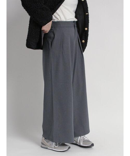 sm2rhythm（サマンサモスモスリズム）の「ウールライクタックワイドパンツ(セットアップ可)（その他パンツ・レディース・ブラック/ベージュ/グレー・L/M）」の17枚目の写真