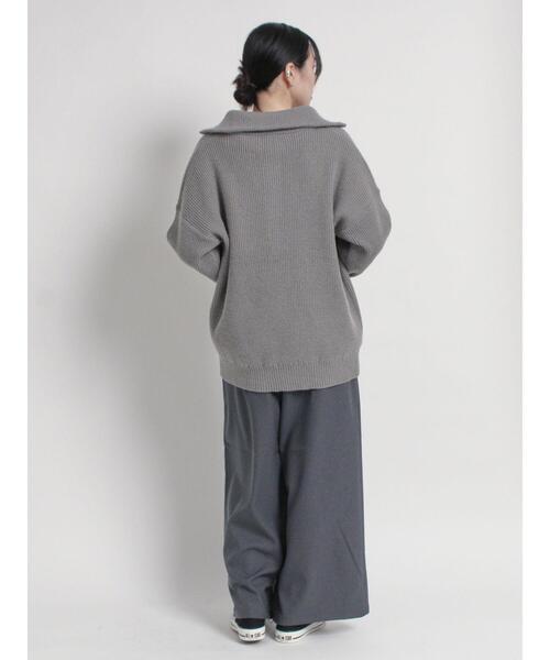 sm2rhythm（サマンサモスモスリズム）の「ウールライクタックワイドパンツ(セットアップ可)（その他パンツ・レディース・ブラック/ベージュ/グレー・L/M）」の21枚目の写真