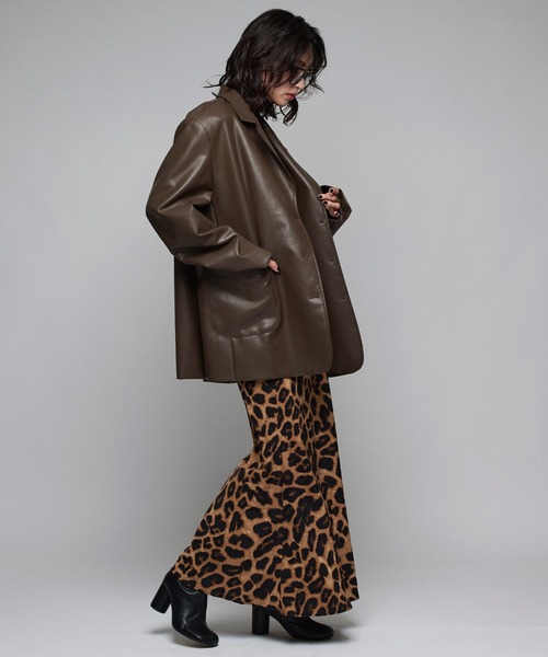 Narcissus（ナルシス）の「【Narcissus】レザージャケット（テーラードジャケット・レディース・ブラック/ブラウン・FREE）」の7枚目の写真