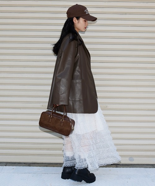 Narcissus（ナルシス）の「【Narcissus】レザージャケット（テーラードジャケット・レディース・ブラック/ブラウン・FREE）」の11枚目の写真