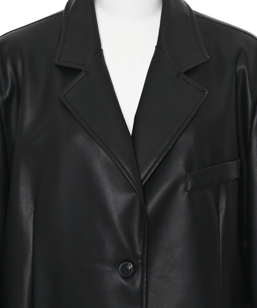Narcissus（ナルシス）の「【Narcissus】レザージャケット（テーラードジャケット・レディース・ブラック/ブラウン・FREE）」の15枚目の写真