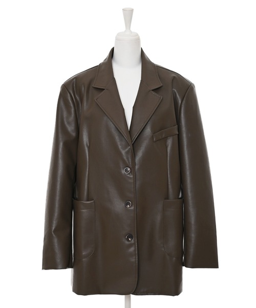 Narcissus（ナルシス）の「【Narcissus】レザージャケット（テーラードジャケット・レディース・ブラック/ブラウン・FREE）」の17枚目の写真