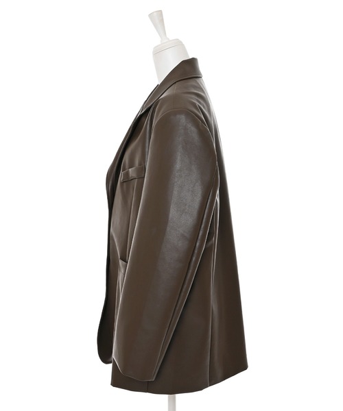 Narcissus（ナルシス）の「【Narcissus】レザージャケット（テーラードジャケット・レディース・ブラック/ブラウン・FREE）」の18枚目の写真