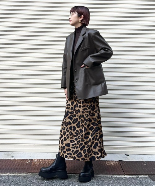 Narcissus（ナルシス）の「【Narcissus】レザージャケット（テーラードジャケット・レディース・ブラック/ブラウン・FREE）」の22枚目の写真