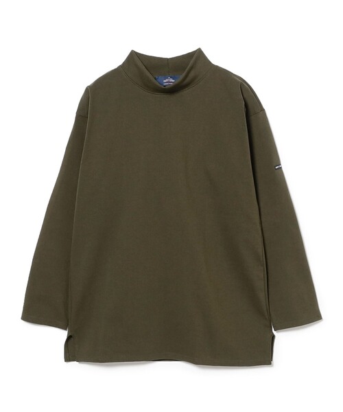 BEAMS F(ビームスエフ)の「SAINT JAMES / ソリッド モックネック ロングスリーブ Tシャツ(Tシャツ/カットソー・メンズ・ブラック/グリーン系その他5・4)」の2枚目の写真