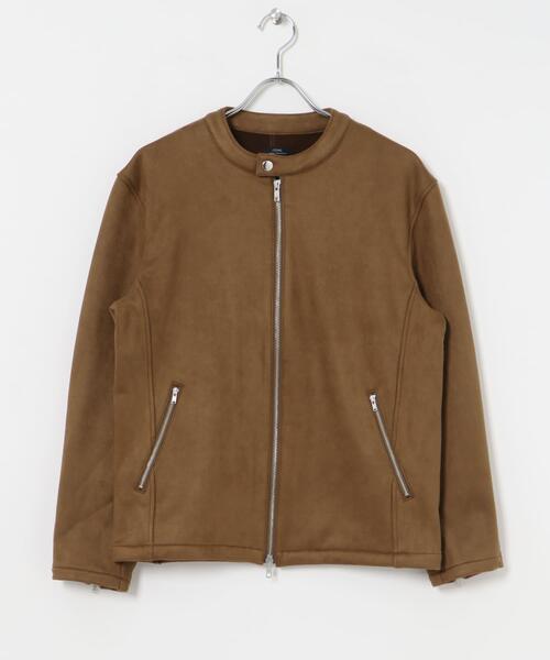 ITEMS URBANRESEARCH（アイテムズ アーバンリサーチ）の「裏フリース F.S. シングル ライダース（ライダースジャケット・メンズ・ブラック/チャコールグレー/ブラウン・MEDIUM/LARGE）」の11枚目の写真