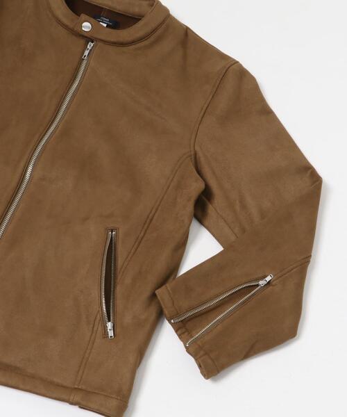 ITEMS URBANRESEARCH（アイテムズ アーバンリサーチ）の「裏フリース F.S. シングル ライダース（ライダースジャケット・メンズ・ブラック/チャコールグレー/ブラウン・MEDIUM/LARGE）」の12枚目の写真