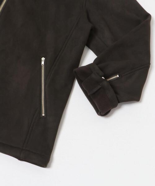 ITEMS URBANRESEARCH（アイテムズ アーバンリサーチ）の「裏フリース F.S. シングル ライダース（ライダースジャケット・メンズ・ブラック/チャコールグレー/ブラウン・MEDIUM/LARGE）」の6枚目の写真