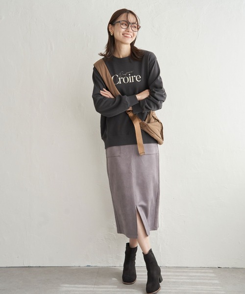 ikka(イッカ)の「【親子コーデ】裏毛ロゴフォトスウェット(スウェット・レディース・ピンク/ミント/オフホワイト/チャコールグレー/ライトグレー・M/L/S)」の22枚目の写真