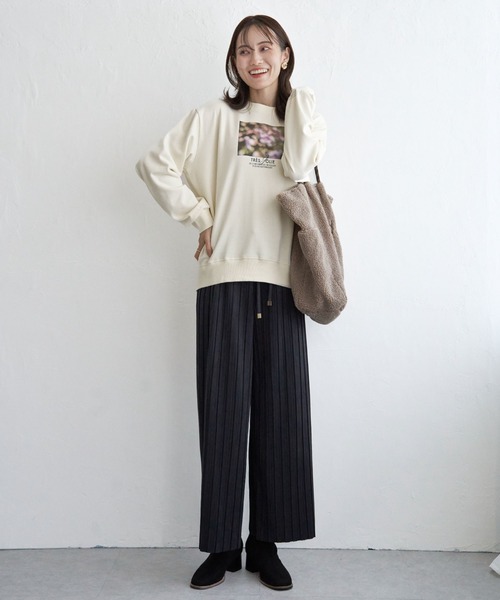 ikka(イッカ)の「【親子コーデ】裏毛ロゴフォトスウェット(スウェット・レディース・ピンク/ミント/オフホワイト/チャコールグレー/ライトグレー・M/L/S)」の20枚目の写真