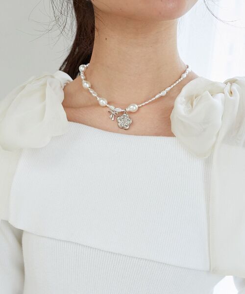 MAJESTIC LEGON（マジェスティックレゴン）の「モチーフパールネックレス（ネックレス・レディース・A/B・FREE）」の2枚目の写真