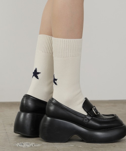 ROSTER SOX(ロスターソックス)の「ROSTER SOX/ロスターソックス Star by X ソックス スター 2026年春夏(ソックス/靴下・メンズ・ホワイト/ブラック・25-27/23-25)」の5枚目の写真