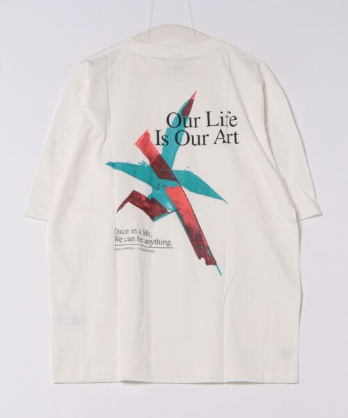 FRANKLIN & MARSHALL（フランクリンマーシャル）の「【SIXSENCERECORD×FRANKLIN & MARSHALL】BACKプリントS/S TEE（Tシャツ/カットソー・レディース・ホワイト/ブラック・MEDIUM/LARGE）」の3枚目の写真