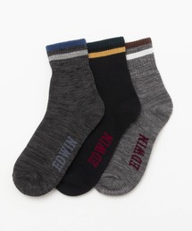 EDWIN（エドウィン）の「【EDWIN】クォーター丈 裾ライン柄3Pソックス（ソックス/靴下・メンズ）」
