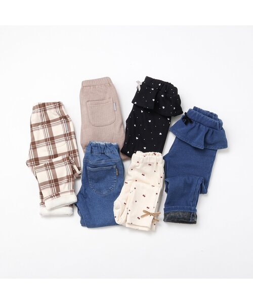 apres les cours（アプレレクール）の「【あったか】7days Style pants/裏起毛スキニーパンツ（その他パンツ・キッズ・ブラック/インディゴブルー/チェック・80/110/120/90/100/130/140）」の7枚目の写真
