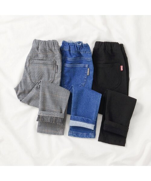 apres les cours（アプレレクール）の「【あったか】7days Style pants/裏起毛スキニーパンツ（その他パンツ・キッズ・ブラック/インディゴブルー/チェック・80/110/120/90/100/130/140）」の9枚目の写真