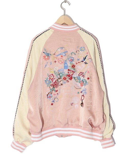 ScoLar（スカラー）の「143654：25周年記念刺繍 プレミアブルゾン（ブルゾン・レディース・ピンク/ブラック・M）」の12枚目の写真