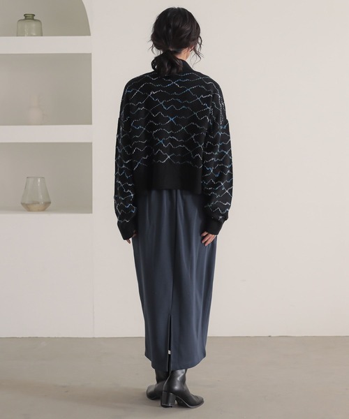 n'OrLABEL(ノアールレーベル)の「ネップラインジップニットカーディガン(カーディガン/ボレロ・レディース・グレー/ブラック/ベージュ・FREE)」の15枚目の写真