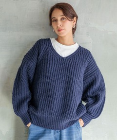 セール】〔MUJI Labo〕紳士 強撚コットンローゲージ長袖セーター