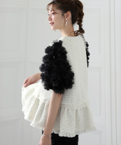 MERAKI（メラキ）の「ツイードジレ（ベスト・レディース・ホワイト/ピンク/ブラック・FREE）」の9枚目の写真