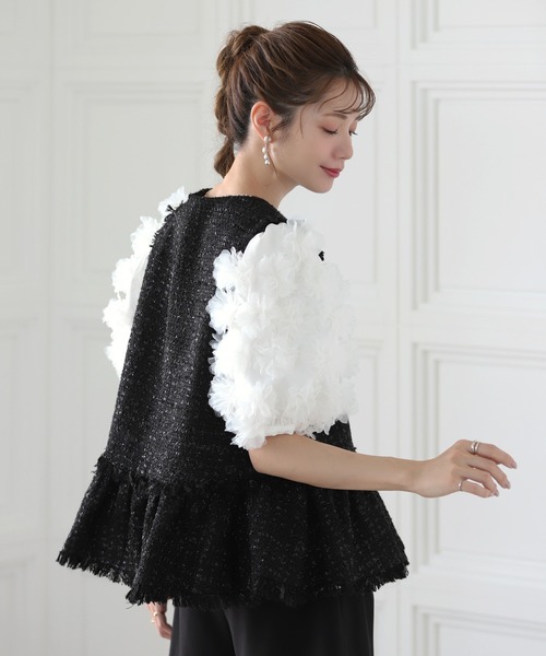 MERAKI（メラキ）の「ツイードジレ（ベスト・レディース・ホワイト/ピンク/ブラック・FREE）」の11枚目の写真