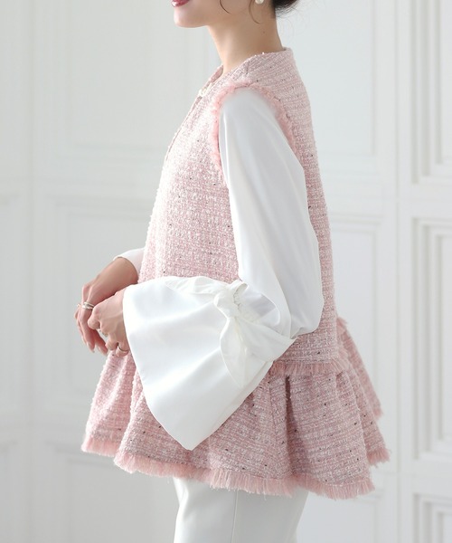 MERAKI（メラキ）の「ツイードジレ（ベスト・レディース・ホワイト/ピンク/ブラック・FREE）」の21枚目の写真