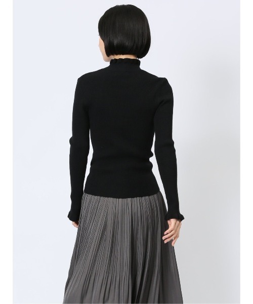 MARBLE WALTS（マーブルワルツ）の「【ストレッチ ハンドウォッシャブル 】MARBLE WALTS フリルネック リブニットプルオーバー（ニット/セーター・レディース・ホワイト/ブラック/ピンク系その他・MEDIUM/LARGE）」の10枚目の写真