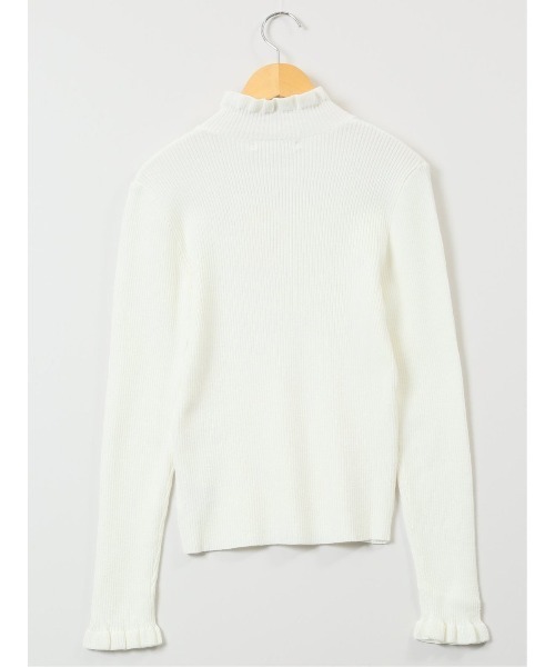 MARBLE WALTS（マーブルワルツ）の「【ストレッチ ハンドウォッシャブル 】MARBLE WALTS フリルネック リブニットプルオーバー（ニット/セーター・レディース・ホワイト/ブラック/ピンク系その他・MEDIUM/LARGE）」の15枚目の写真