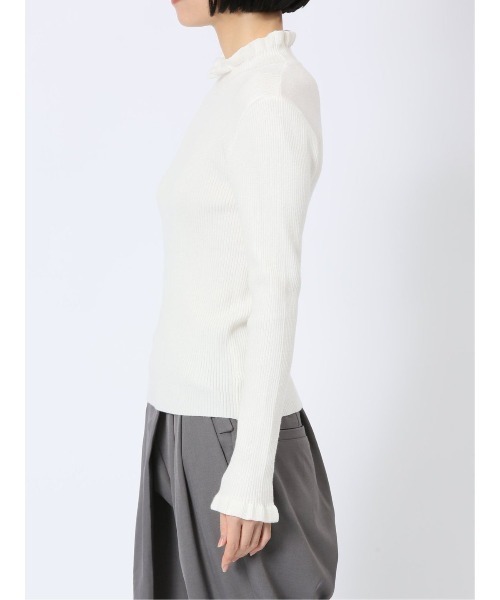 MARBLE WALTS（マーブルワルツ）の「【ストレッチ ハンドウォッシャブル 】MARBLE WALTS フリルネック リブニットプルオーバー（ニット/セーター・レディース・ホワイト/ブラック/ピンク系その他・MEDIUM/LARGE）」の18枚目の写真