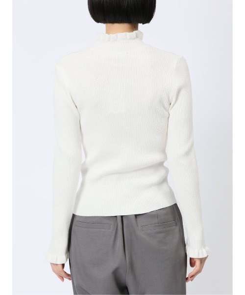 MARBLE WALTS（マーブルワルツ）の「【ストレッチ ハンドウォッシャブル 】MARBLE WALTS フリルネック リブニットプルオーバー（ニット/セーター・レディース・ホワイト/ブラック/ピンク系その他・MEDIUM/LARGE）」の19枚目の写真