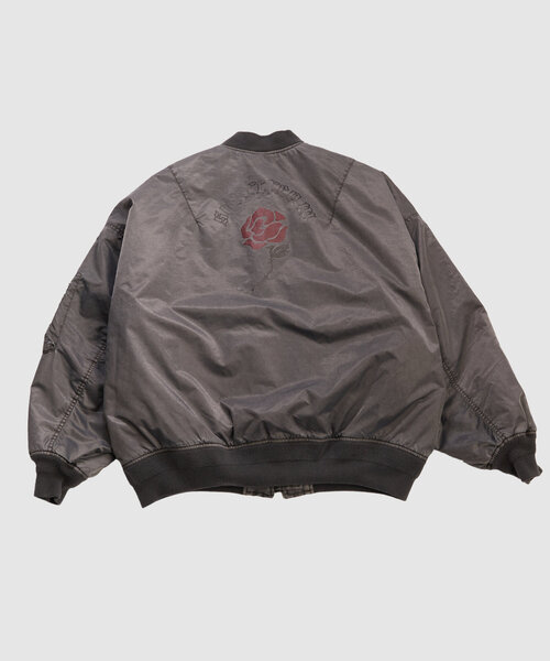 WHO'S WHO gallery（フーズフーギャラリー）の「【Sourcream/サワークリーム】バラモチーフMA1（ブルゾン・レディース・チャコールグレー/ブラック/カーキ・FREE）」の14枚目の写真